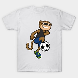 Monkey as Soccer player at Soccer T-Shirt
